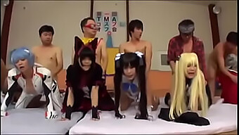 Group Sex Party With Cute Asian Cosplayers