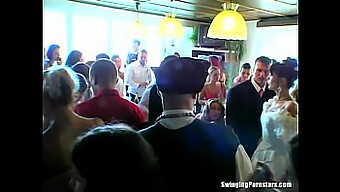 Bride And Her Bridesmaids Engage In Public Group Sex