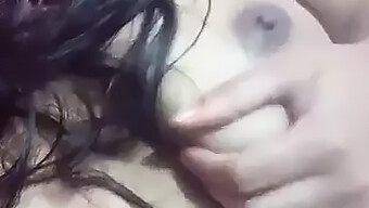 Girl With Big Natural Tits Fingering Herself To Orgasm