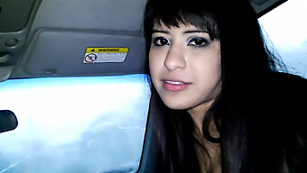 Amateur Latina Gets Her Ass Pounded In The Car During A Rainstorm