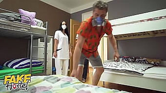 Cumshot And Female Ejaculation In A Fake Hostel Encounter