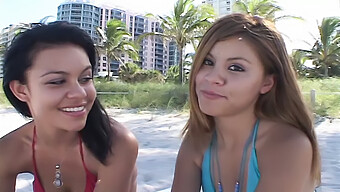 Homemade Deepthroat From Two 18+ Girls On The Beach