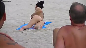 Amateur Exhibitionist Gets Pounded On The Beach