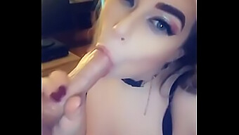 Amelia Skye Får En Ansiktsbehandling Etter Å Ha Gitt En Blowjob I Denne Røffe Og Hardcore-Videoen