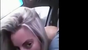 Cum-Hungry Babe Swallows A Load In Car