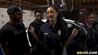 Interracial Orgy With A Police Officer Who Deepthroats Every Big Black Cock