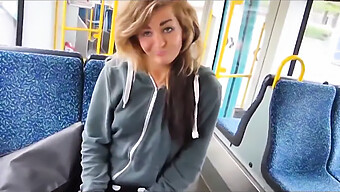 Coquine'S Naughty Play In The Tram