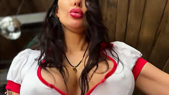 Nurse With Big Natural Tits Gives A Blowjob To Patient