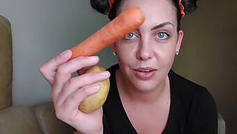 German Amateur Takes On The Vegetable Challenge With Her Pussy