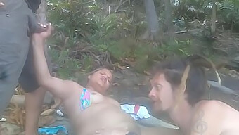 Fairy Honey'S Beach Party Leads To A Wild Orgy