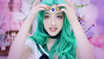 Sailor Neptune Takes A Shower