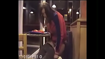 Fast Food Floor Play: Girl Peeing On The Ground